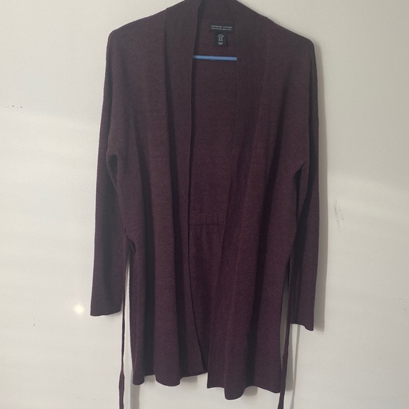 Adrienne Vittadini Burgundy Cardigan - Picture 5 of 6